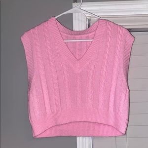 cropped sweater tank